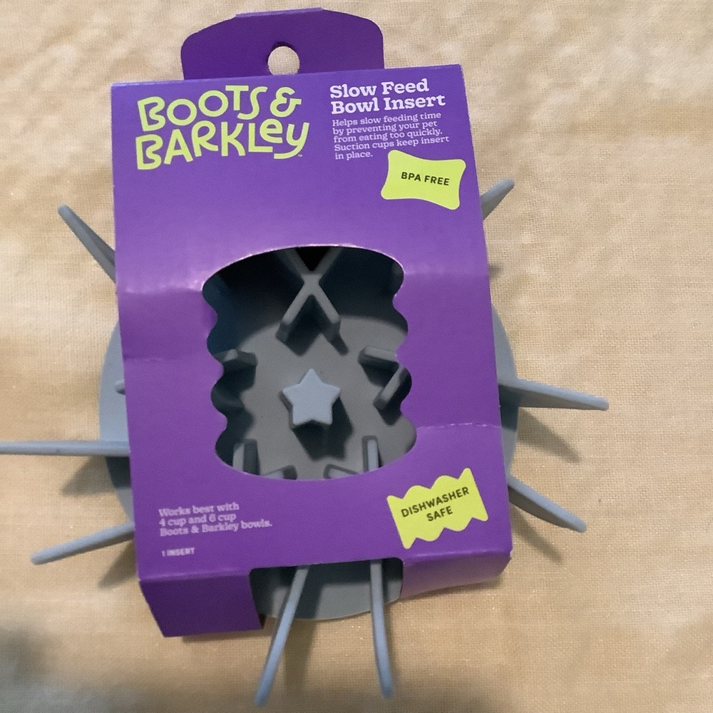 Boots & Barkley Gray Slow Feed Silicone Bowl Insert
